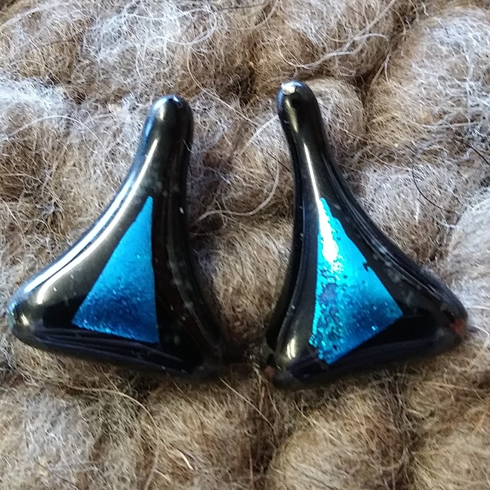 Glass earrings, handmade